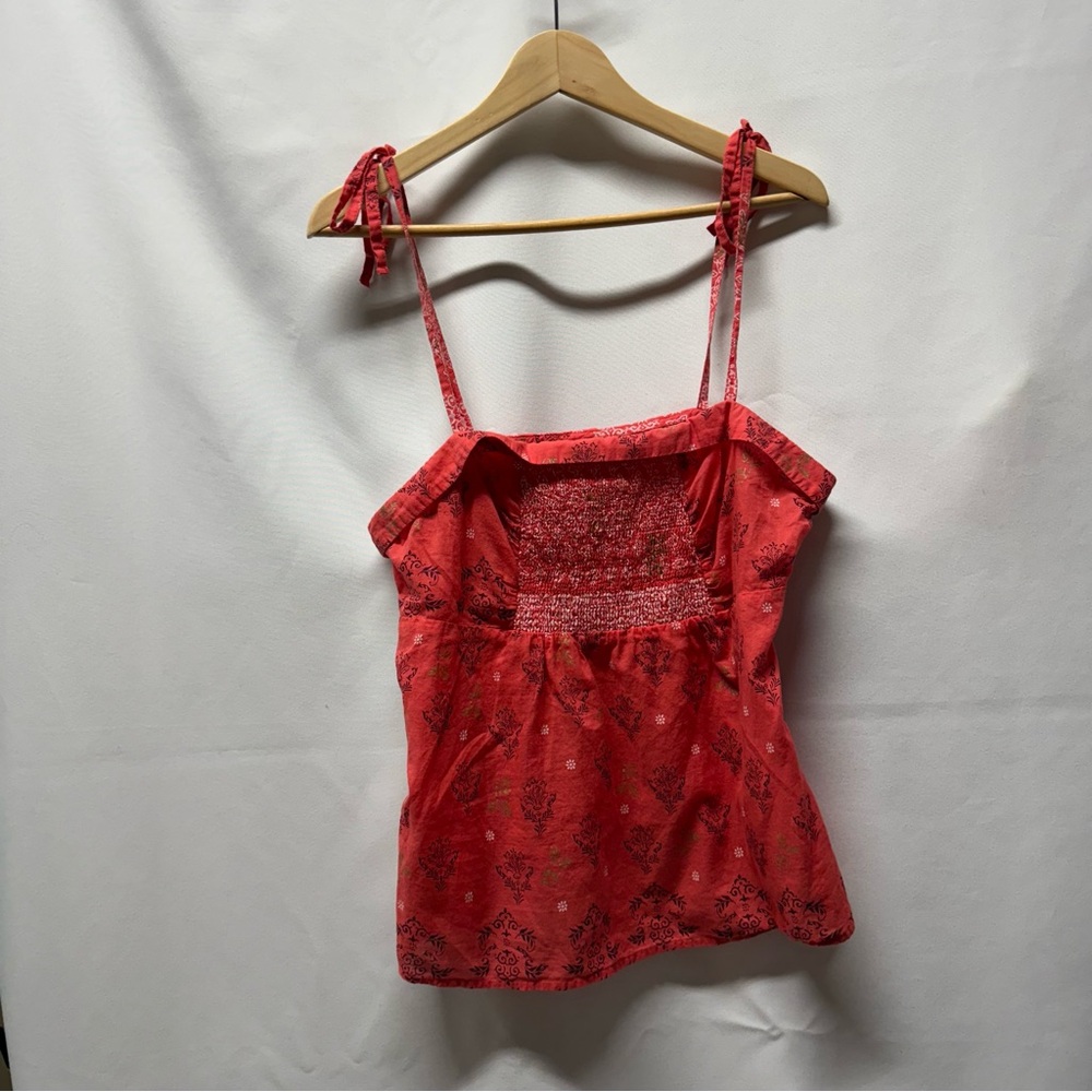 Edme and Esyllte smocked top camisole with tie straps